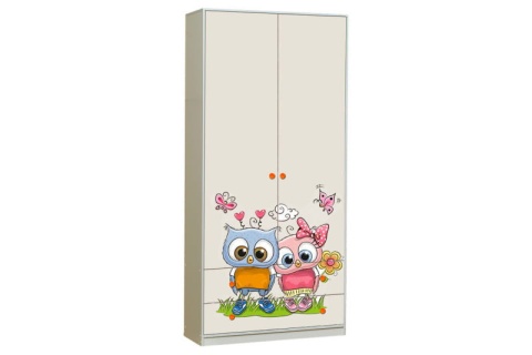 Шкаф 2-х створчатый "Совушки" с 2-мя ящиками