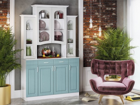 Буфет Кармен 4-х Створчатый МДФ (Ш-1400  x Г-400 х В-2250 мм)/Разные Цвета