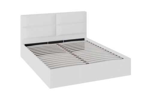 Кровать Глосс с мягкой обивкой 1.6 м белый