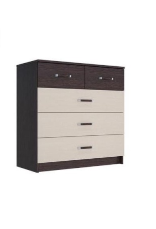 Комод Вега К-04 Венге/Дуб Молочный (Ш-866 × В-878 × Г-417 мм)
