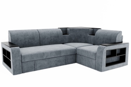 Диван Угловой Фаворит с ножками-кубышками/Ш-2460 х Г-1810 х В-880 мм/Спальное место Ш-1350 х Г-2000 мм